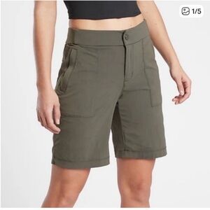 Athleta Olive Utility Shorts